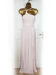 ASOS Baby Pink One Shoulder Floral Sequin Bridesmaid Dress - BNWT - Picture 1 of 8
