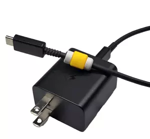 Data Cable Charging Cord Protector - Snap On Yellow Universal Fit iPhone Android - Picture 1 of 6