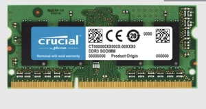 Crucial 4GB DDR3-1066 SODIMM CT2C2G3S1067MCEU Memory MAC Compatible 4GB kit 2-2 - Picture 1 of 10