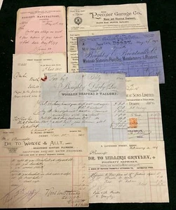 1844-1926 DERBY & DERBYSHIRE Billhead lote de 12 artículos - Imagen 1 de 2