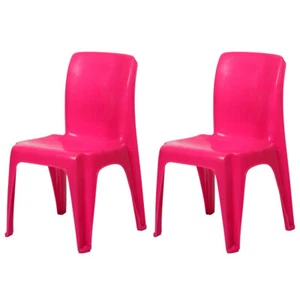 2x Tuff Play 53cm Tinker Chair Kids Plastic Furniture Indoor/Outdoor 2-6y Pink - Picture 1 of 3