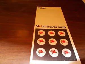 Mapa de ruta Mobil Fresno 1966 vintage - Imagen 1 de 1