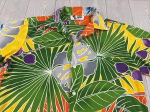 Hilo Hattie Bright bold Floral Hawaiian Palm leaves Shirt Men's VINTAGE Medium - Picture 1 of 9