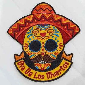 Day Of The Dead / Halloween Badge / Patch Scouts Girl Guides Camp Blanket - Picture 1 of 1