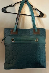 Thirty-One Large Shoulder Bag Tote - Dark Green Quilted, Stylish and Spacious - Picture 1 of 6