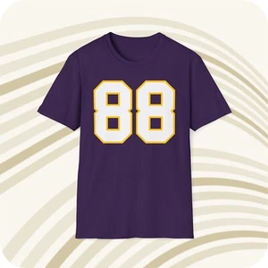 Alan Page #88 Minnesota Vikings Jersey T-Shirt - Front & Back Print - Picture 1 of 6