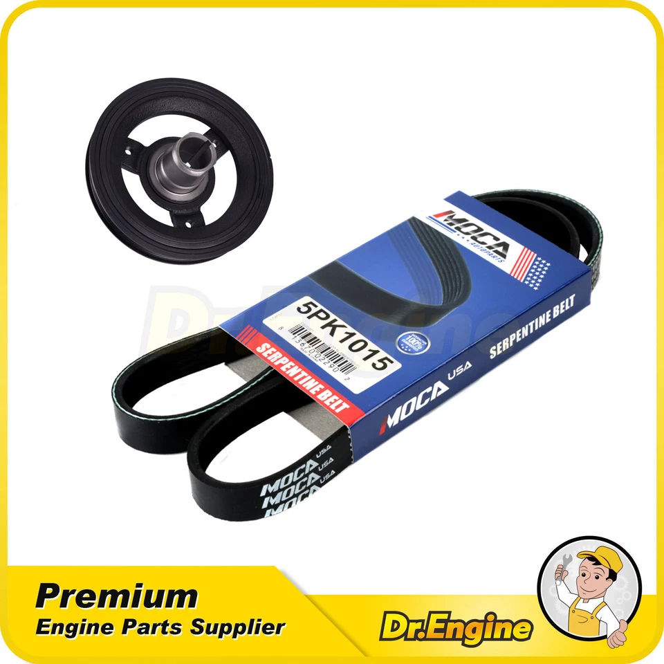 Cinturón serpentino equilibrador armónico apto para Chevrolet Cobalt HHR Pontiac G5 Saturn Ion Foto 1 de 4