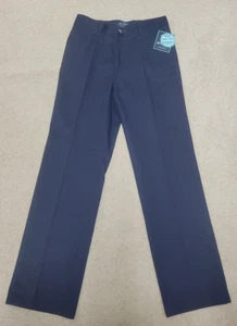 NWT-Big Boy's School by French Toast Cotton Blend Navy Pants, Size 14 - Picture 1 of 6