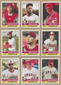 2025 Topps Heritage LOS ANGELES ANGELS Base Team Set of (14) Trout O'Hoppe Neto - Picture 1 of 2