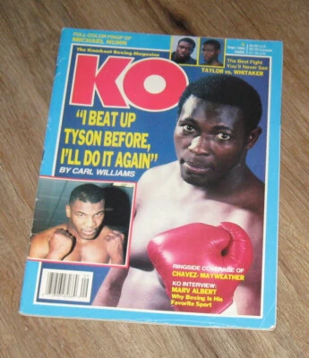 Knockout Boxing KO magazine Septembr 1989 Carl Williams MIKE TYSON Michael Nunn - Image 1 of 2