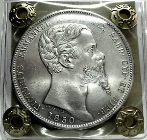 SARDEGNA (Vittorio Emanuele II) da 5 Lire-1850 Genova - Imagen 1 de 8