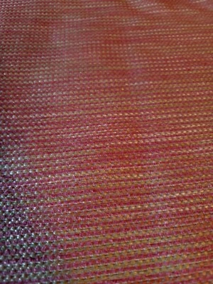 MELON  TERRACOTTA YELLOW SLUBBY WOVEN SURGED REMNANT UPHOLSTERY FABRIC - Image 1 of 3