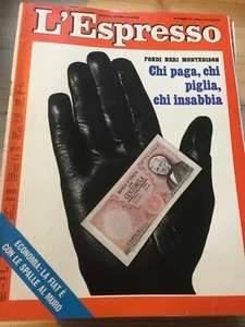 Rivista L'Espresso 1974 n. 14 Chi paga, chi piglia, chi insabbia - Imagen 1 de 2