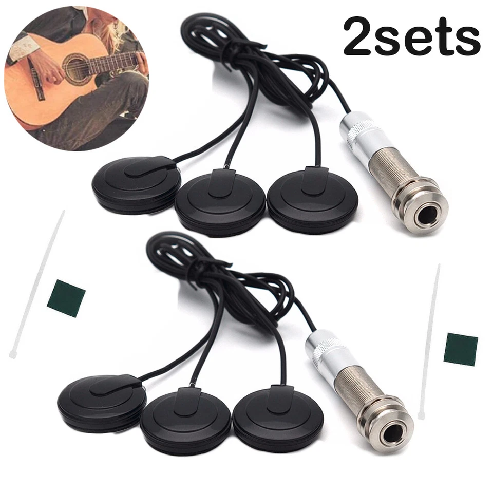 Acoustic Piezo Contact Microphone Pickup for Guitar Mandolin Violin Ukulele Folk - Image 1 of 4