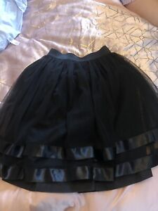 Black Chiffon Skirt Size S