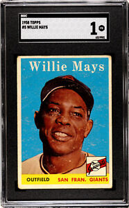 1958 Topps Baseball #5 Willie Mays  SGC 1