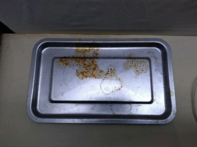 Toaster Oven Baking Tray Broiler Cookie Pizza Pan Roast Stainless 14 5/8 x 8 7/8 - Image 1 of 2