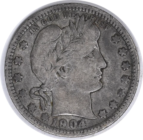 1904-O Barber Silver Quarter F Uncertified #304 Cover