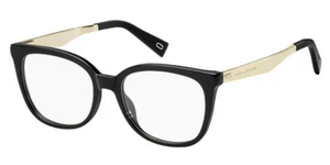 Marc Jacobs 207 807 51mm Cat Eye Black Gold Women Rx Ophthalmic Eyeglasses NWT - Picture 1 of 8