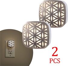 2 Pack LED Night Light Plug-in Home Décor Ideal for Bedroom Bathroom Kitchen