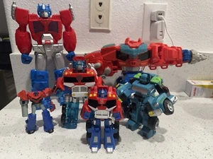 Hasbro Transformers Mixed Lot Of 6 Playskool Heroes Rescue Figures Optimus Prime - Picture 1 of 8