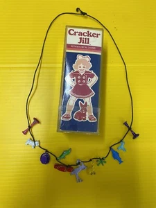 Vintage Cracker Jill (Jack) Jewelry - Metal Jacks Charms On Bracelet w/ Earrings - Picture 1 of 7