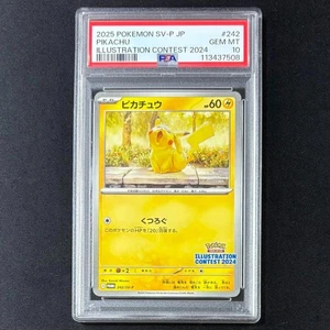 PSA 10 Pokemon Card PROMO 242/SV-P Pikachu Illustration Contest 2024 - Picture 1 of 6