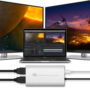 OWC USB-C Dual HDMI 4K Display Adapter – DisplayLink, Extended Display via USB-C - Zdjęcie 1 z 5