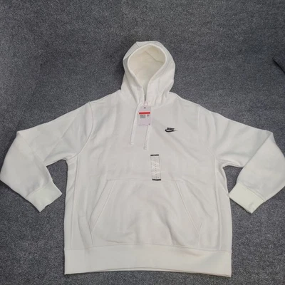 Nike Sudadera Para Hombres Grande Blanca Negra Futura Club Polar Sudadera con Capucha Suéter con Capucha Foto 1 de 4