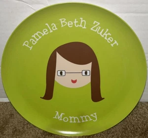 Pamela Personalized Dinner Plate Green - Picture 1 of 3
