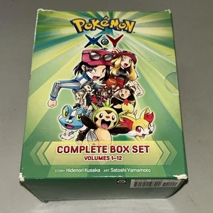 Pokemon X Y Manga Books Complete Box Set Volumes 1-12 GUC - Poster Included* - Picture 1 of 19