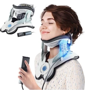 Cervical Neck Traction Device: Neck and Shoulder Relaxer for Adults, Gray - Picture 1 of 17