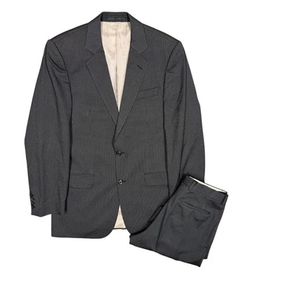 Hugo Boss Suit Striped 2pc Bowie/Star Grey Wool Super 100's 38R 30x31 - Image 1 of 4