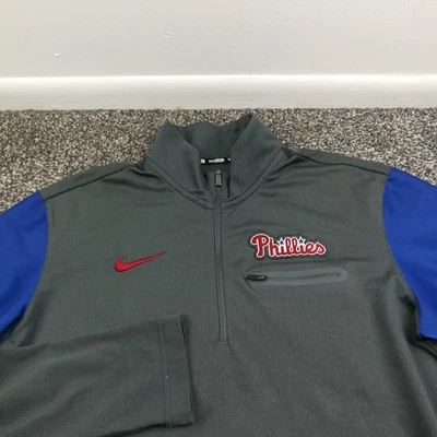 Philadelphia Phillies Jacket Nike Performance 1/4 Zip Pullover Mens Medium - Image 1 of 4