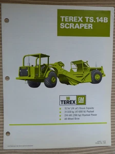 Terex TS-14B Scraper 1979 UK market sales brochure - Picture 1 of 1