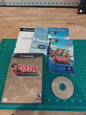 Legend of Zelda Wind Waker Nintendo GameCube completo na caixa manual de inserções - Imagem 1 de 4