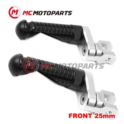 For Kawasaki ZR 550 Zephyr 90-99 98 97 MPRO 25mm Extended BLACK Front Foot Pegs Foto 1 de 4