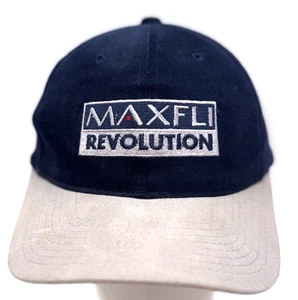 Vintage Maxfli Revolution Golf Hat Blue White Embroidered Strapback OSFA Cap - Picture 1 of 15
