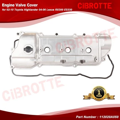 Engine Aluminum Valve Cover for 02-10 Toyota Highlander 04-06 Lexus RX300 ES330 — 第 1/4 张图片