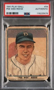 1941 Play Ball #54 Pee Wee Reese PSA Authentic RARE Card - Picture 1 of 2