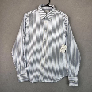FRAME Hemd Herren mittelblau weiß gestreift Oxford Button Down Kragen Langarm - Bild 1 von 8