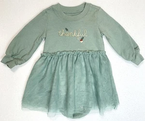 Carter’s Just One You “Thankful” Green Tutu One Piece Baby Size 9 Months - Picture 1 of 5