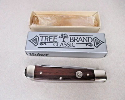 Cuchillo Trampero Madera Vintage BOKER Tree Brand Clásico 2525 Solingen Alemania Foto 1 de 4