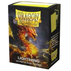 ESCUDO DRAGÓN Mate Dual Lightning 100 MANGAS DE CARTAS PROTECTOR MAZO MTG Pokémon - Imagen 1 de 2