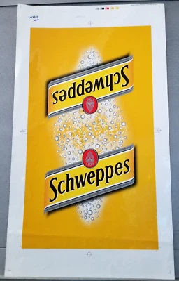 Schweppes Preproduction Advertising Art Work 1873 Bubbles Yellow Label 2000 - Image 1 of 4