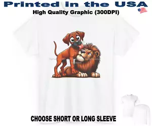 Camiseta DigiPups Rhodesian Ridgeback Perro Divertida Amigo León Dibujos Animados Gráfico - Imagen 1 de 6