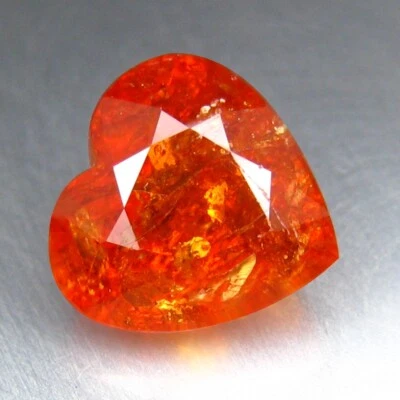 6.00 CT BEAUTIFUL HEART SHAPE 100% NATURAL FANTA ORANGE SPESSARTITE GARNET - Image 1 of 3