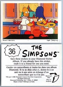 Homer And Marge Washing Up #36 The Simpsons 1990 Sticker - Picture 1 of 1