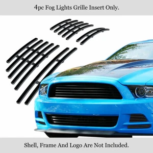 Fits 2013-2014 Ford Mustang GT Fog light Cover Stainless Black Billet Grille - Bild 1 von 7