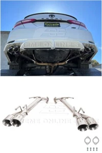 For 18-24 Toyota Camry | T-304 Muffler Delete Quad Tips Axle Back Exhaust - Picture 1 of 23